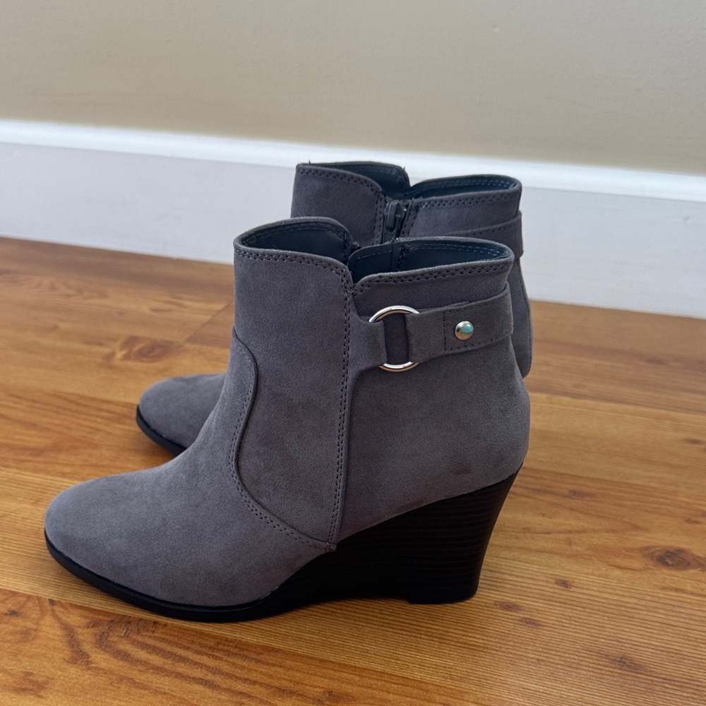 Maurices Charcoal Ankle Booties
